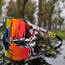 2019 Brandneue polarisierte Fahrradbrille Mountainbike Fahrradbrille Outdoor Sports Fahrradbrille Sonnenbrille UV400 4 Linse