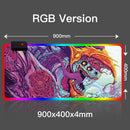 Sovawin Gaming Mauspad RGB Hintergrundbeleuchtung Matte 900x400 Gamer XXL Computer Mousepad CS GO Hyper Beast Rutschfeste Gummi Schreibtischunterlage für PC