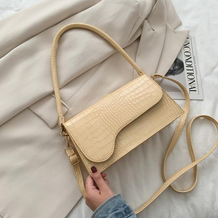 Bolsos elegantes para mujer 2022, bolsos de marca de moda, bolso de hombro de diseñador, bolsos de axila con patrón de cocodrilo, bandolera