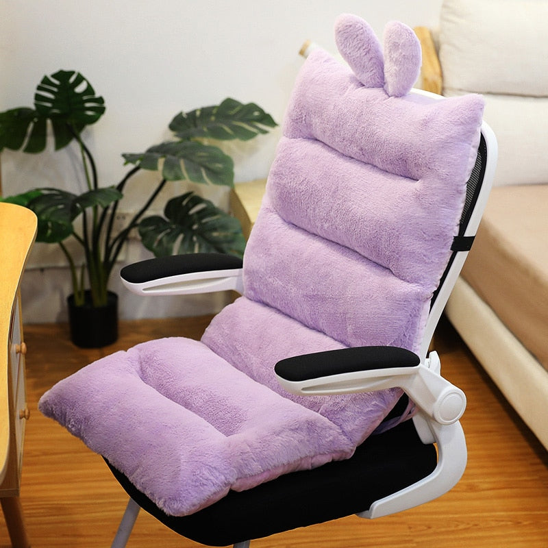 Chair One-piece Cushion Office Sedentary Butt Mat Student Seat Back Cushions Waist Support  Bedside Mats Chair Backrest Washable