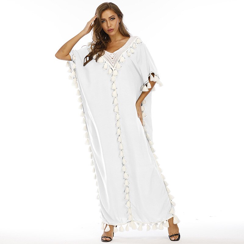 Muslimisches marokkanisches Kaftan Abaya Kleid Frauen Kurzarm Ramadan Islamische Kleidung Lose Robe Jilbab Maxi Party Vestido Kaftan Abayas