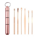 Brainbow 6 teile/satz Ohrenschmalz Picker Edelstahl Ohrstöpsel Wachsentferner Kürette Ohrstöpsel Reiniger Ohrlöffel Pflege Ohrreinigungswerkzeuge