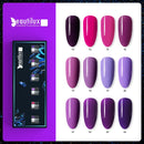 Beautilux Nagel-Gel-Polnisch-Installationssatz-violette purpurrote Lavendel-Farben-UV-LED-Gele stellten halbdauerhaften Nagellack-Lack 10ml 6pcs/lot ein