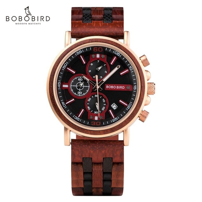 Bobo Bird, relojes para hombre, reloj de pulsera para hombre, relojes de pulsera de cuarzo para hombre, cronógrafo masculino, reloj luminoso Orologio Uomo, regalo personalizado