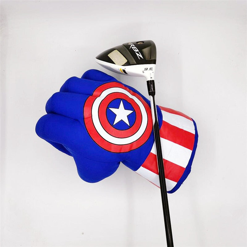 Diamond Look The Fist Golf Driver Headcover 460cc Blue Hand Boxing Wood Golf Cover Club Accessory Novelty Great Gift