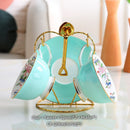 Pastoral Bone China Tee-Set Porzellan duftende Teetasse Keramiktopf Blumen-Teekanne-Set Café-Becher Kaffeetasse Teetasse Teeset Teegeschirr