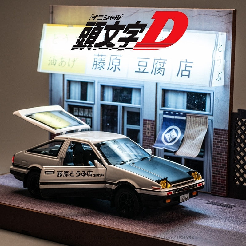 1:28 Spielzeugauto INITIAL D AE86 Metallspielzeug Legierungsauto Diecasts &amp; Spielfahrzeuge Automodell Miniatur Modellauto Spielzeug für Kinder
