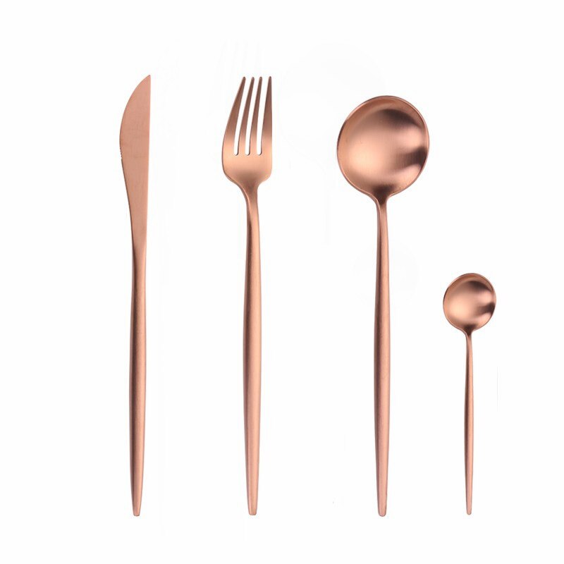 4 Stücke Edelstahl Grün Gold Besteck Essstäbchen Buttermesser Dessertlöffel Abendessen Gabel Teelöffel Geschirr Set