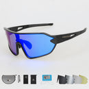 COMAXSUN Professionelle Polarisierte Fahrradbrille Fahrradbrille Outdoor Sport Fahrrad Sonnenbrille UV 400 Mit 5 Gläsern TR90 2 Style