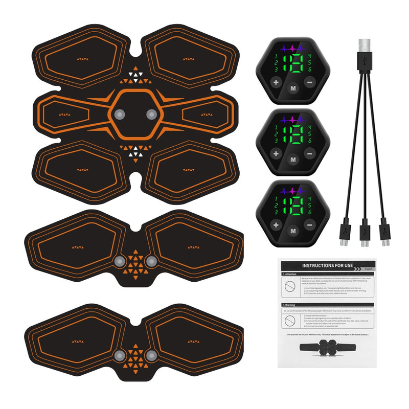 EMS-Bauchmuskelstimulator-Trainer USB Connect Abs Fitnessgeräte Trainingsausrüstung Estimulador Muskel-Schlankheits-Massagegerät