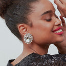 Pauli Manfi New Fashion Damen Strass Multicolor Ohrringe Elegante Damen Persönlichkeit Super große Ohrstecker