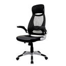 Swivel Mesh Office Computer Chair with Headrest Executive chair Ergonomic Mechanism Synchronized Height Adjustable, Black