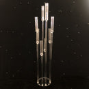 2er-Set Acryl-Kerzenständer, 8 Köpfe, alle durchsichtig, Kerzenhalter, Hochzeit, Kandelaber, Tischdekoration, Blumenständer, Kandelaber