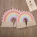Nodic Style 8 Lines Hand-woven Rainbow Macrame Tapestry Baby Boys Baby Girls KIds Room Decor Wall hanging Decor Toys Home Decor