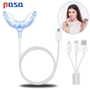 Effizientes Kaltblaulicht-LED-Zahnaufhellungsset Dentalinstrument Iine Telefonschnittstellen 4 Anschlüsse enthalten 1 Zahngel