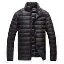 Schinteon Herren Ultra Light White Duck Daunenjacke Dünn Stehkragen Einfarbig Einfach Herbst Outwear