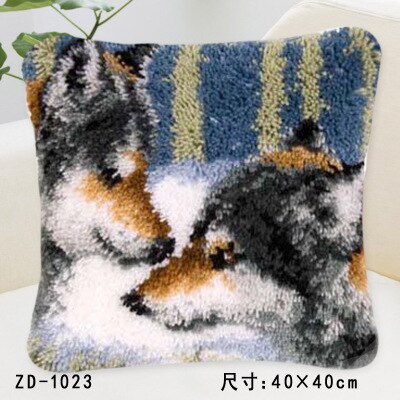 Animal serie exquisita lana gruesa punto de cruz alfombra bordado 3D segmento bordado almohada DIY Material hecho a mano paquete