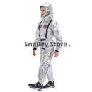 SNAILIFY Silber Spaceman Overall Jungen Astronaut Kostüm für Kinder Halloween Cosplay Kinder Pilot Karneval Party Kostüm