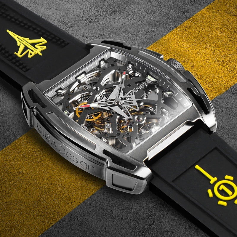 CIGA Design Titanium Sapphire Mechanical Automatic Watch Z Series Luxury Waterproof Luminous Timepiece Silicone Strap Tonneau