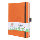 BUKE Dotted Journal Dot Grid Notebook Sketcbook - PU Leather, 160gsm Thick Paper, Inner Pocket, Elastic Closure, Pen Holder