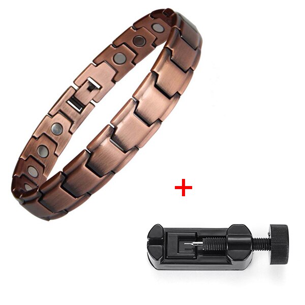 Oktrendy Pure Copper Magnetic Pain Relief Bracelet For Men Therapy Magnets Bangle Link Chain Women Health Care Jewelry Wholesale