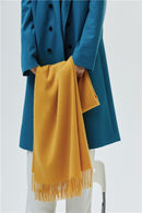 100% Wolle Schal Frauen Verdickung Kaschmir Winter Narben Tücher Mode Weibliche Pashmina Schals Übergroß Warmhalten Warps 300g