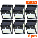 3seitige 140LED PIR Bewegungssensor Sonnenlichtkontrolle Solarenergie Straßenlaterne Yard Path Home Garden Solar Power Induktionswandleuchte