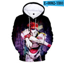 Die neuesten 3D Hisoka Hoodies Sweatshirts Männer Frauen Hoodie Mode Herbst 3D Comic Hisoka Jungen Mädchen Schwarz + Weiß Pullover