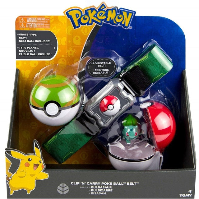 TOMY Pokemon Genuine  Elf Ball Belt Pikachu Pokeball Pocket Monster Variant ModelToy Set cosplay Action Figure Model Kids Toy