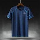 QUESHARK Schnelltrocknendes Kurzarm-Lauf-T-Shirt für Herren, atmungsaktive Oberteile, T-Shirts, Fitness, Fitnessstudio, Training, ultradünnes, ultraleichtes Sport-T-Shirt