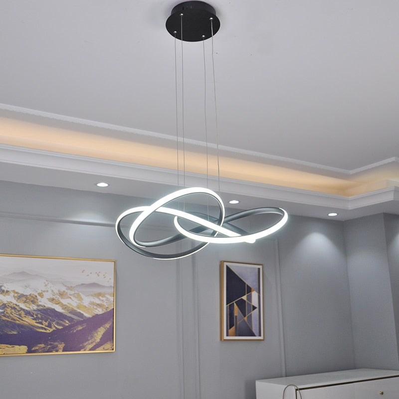 Luces colgantes led negras/blancas, diseño moderno para sala de estar, dormitorio, lámpara colgante, restaurante, cocina, accesorios de lámpara colgante led