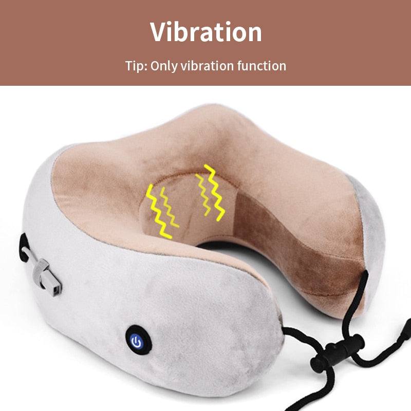 Masajeador de cuello eléctrico en forma de U almohada multifuncional portátil hombro Cervical masajeador al aire libre hogar coche masaje relajante