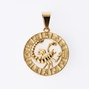 Jeroot, ventas al por mayor, colgante de acero inoxidable con 12 horóscopos, joyería con signo del zodiaco, collar con 12 constelaciones