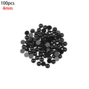 100 Uds. Ojos de seguridad de plástico negro de 3-12mm para muñeco de oso, marionetas de animales, manualidades DIY, juguetes para niños, accesorios para los ojos