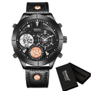 reloj hombre BOAMIGO 2020 Military Fashion Herrenuhren Top-Marke Luxus große Sport-Digital-Analog-Leder-Quarzuhr für Herren