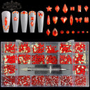 21 Grids Crystals Diamonds Nail Strasssteine ​​Set 3100pcs FlatBack Strasssteine ​​Kit funkelnde Nail Art mit 1 Stift für Dekorationen