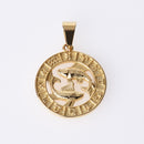 Jeroot, ventas al por mayor, colgante de acero inoxidable con 12 horóscopos, joyería con signo del zodiaco, collar con 12 constelaciones