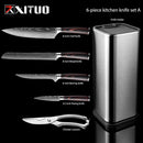 XITUO Kitchen Chef Set 4-8PCS Set Messer Edelstahl Messerhalter Santoku Utility Cut Cleaver Brot Schälmesser Schere