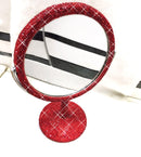 Espejo de maquillaje de diamantes de alta calidad brillante, espejos de diamantes de imitación creativos, mesa giratoria para habitación ostentosa, decoración de maquillaje, espejo redondo