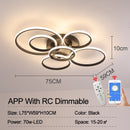 NEO Gleam Moderne LED-Deckenleuchten Lampe New RC Dimmable APP Circle Rings Designer für Wohnzimmer Schlafzimmer Deckenleuchten