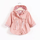2021 Spring Autumn Girls Windbreaker Coat Jackets Baby Kids Flower Embroidery Hooded Outwear For Baby Kids Coats Jacket Clothing