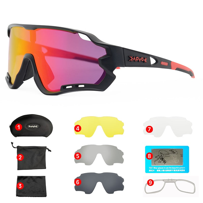 MTB Bike Eyewear Man Woman Cycling Sunglasses Uv400 Polarized Bicycle Glasses Sports Racing Riding Goggles Ciclismo 1 Lens