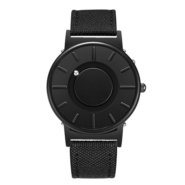 EUTOUR Rome, relojes con esfera digital, marca de lujo para hombre, reloj de cuarzo informal a la moda, relojes de pulsera sencillos con correa de cuero y lona para hombre