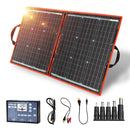 Dokio 80W Solarpanel 18V Flexibles faltbares Solarpanel USB Tragbares Solarzellen-Kit für Boote/Camping-Solarpanel im Freien 12V