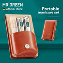 MR.GREEN Tragbares Maniküre-Set Pediküre-Set Edelstahl Nagelknipser Werkzeug Reisepflegekoffer Geschenkbox Nagelscheren-Set
