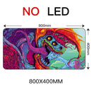 Sovawin Gaming Mauspad RGB Hintergrundbeleuchtung Matte 900x400 Gamer XXL Computer Mousepad CS GO Hyper Beast Rutschfeste Gummi Schreibtischunterlage für PC