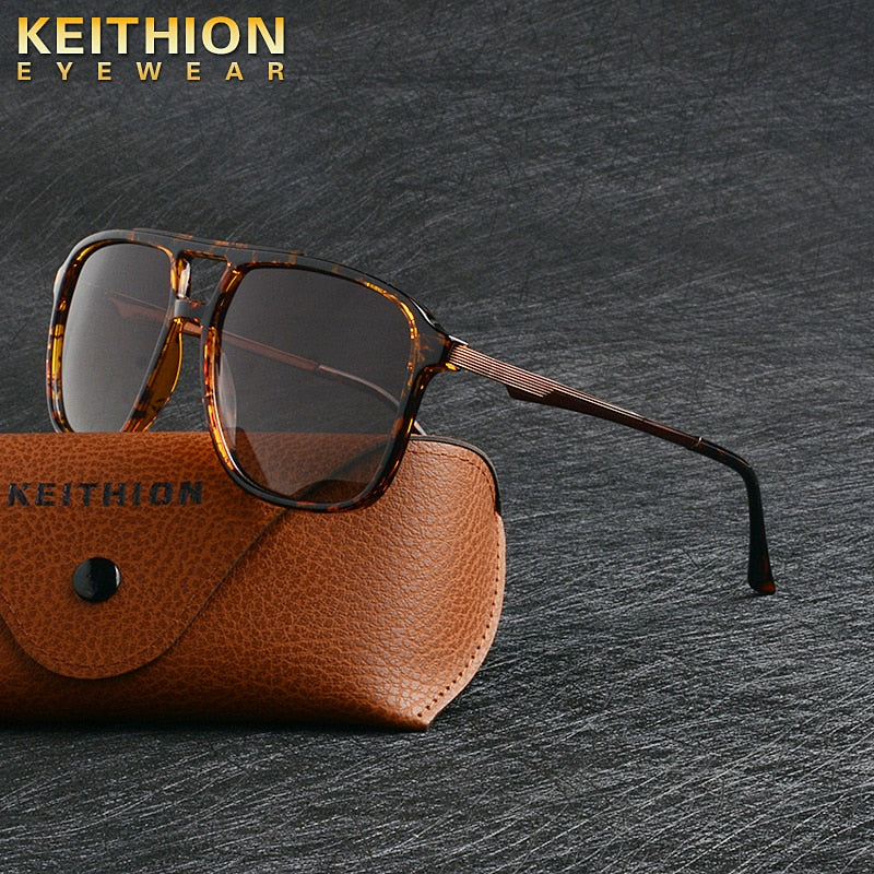 KEITHION Polarisierte Mode-Sonnenbrille für Herren und Damen, quadratisch, Sportbrille, Herren, Fahrbrille, Damen-Sonnenbrille, UV400-Schutz