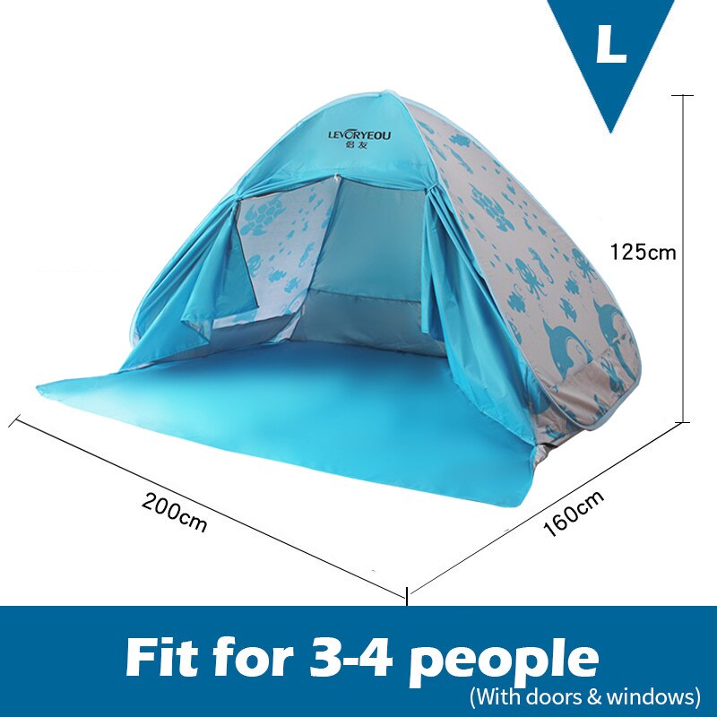 Full Automatic Camping Tent With Door Window Anti-UV Awning Tents Quick Opening Outdoor Sunshelter For 1-4 People Sunproof X147B