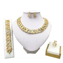 Liffly Nigeria Jewelry Sets for Women Africa Beads Jewelry Set Dubai Gold Wedding Bridal Fashion Jewelry Sets Womens Accessories