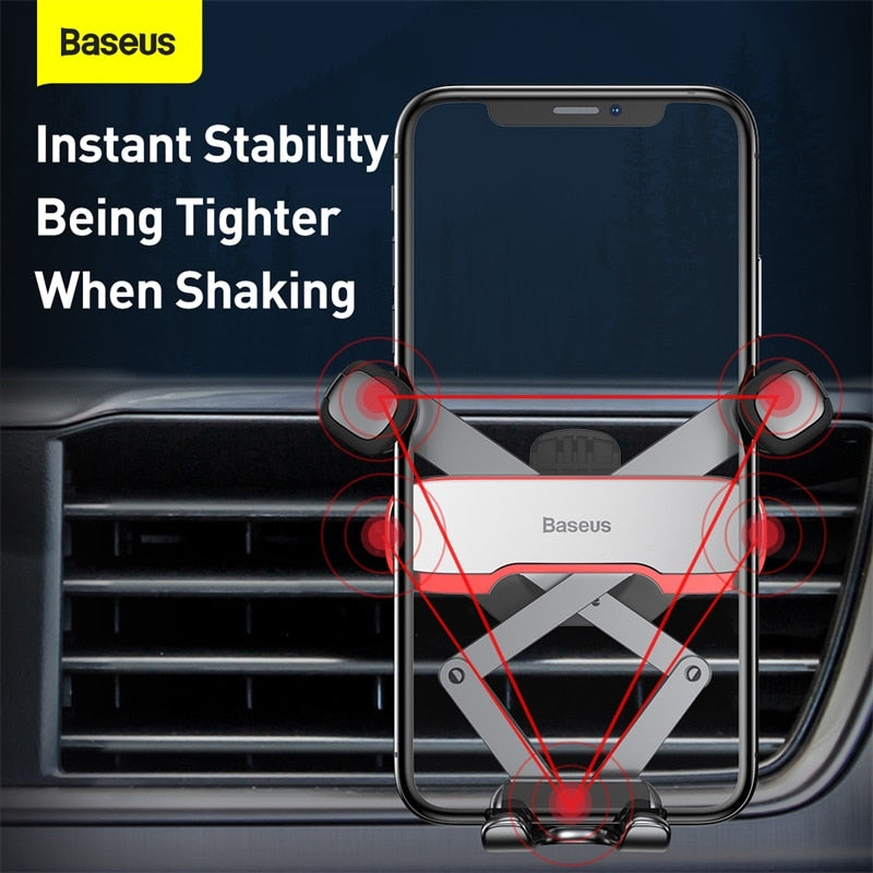 Baseus Gravity Car Holder For Phone in Car Air Vent Mount Holder Stand for iPhone 12 Air Vent Mount Cell Phone Support